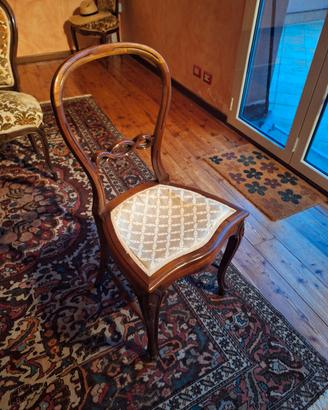 Sedia stile Luigi Filippo in legno di noce
