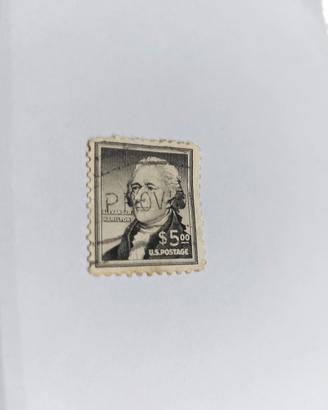 francobollo americano 5 dollari 