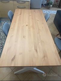 TAVOLO FISSO BIANCO E ROVERE