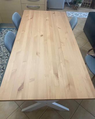 TAVOLO FISSO BIANCO E ROVERE