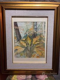 Quadro ad acquarello incorniciato