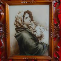 Quadro com Madonnina con in braccio Bambinello.