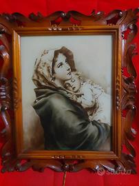 Quadro com Madonnina con in braccio Bambinello.