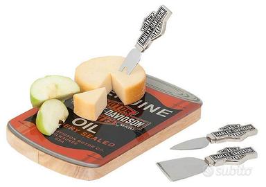 Tagliere legno set tris utensili formaggio harley