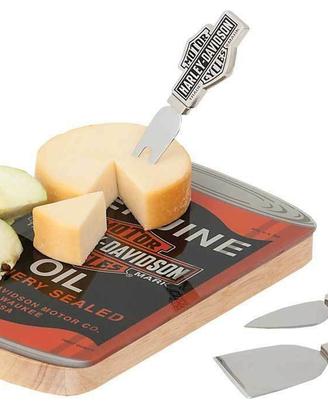 Tagliere legno set tris utensili formaggio harley
