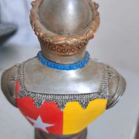 Busto medioevale in resina 