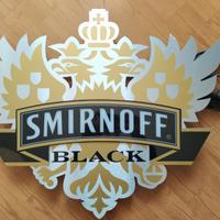Insegna LED Smirnoff Black - Targa Vodka Bar Pub L