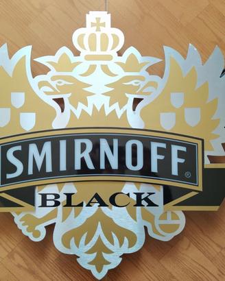 Insegna LED Smirnoff Black - Targa Vodka Bar Pub L