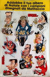 8 pezzi cartonati piloti moto