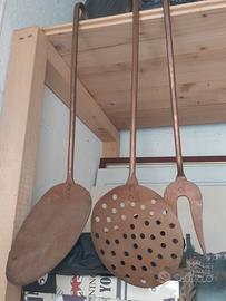 set composto da 3 pezzi in rame vintage 