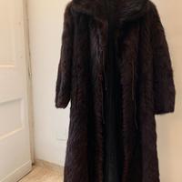 Pelliccia vintage lunga in visone scuro – artigian