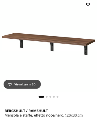 Mensola Ikea in legno lunga