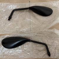 Coppia specchietti moto sportivi neri universali