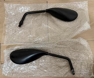 Coppia specchietti moto sportivi neri universali