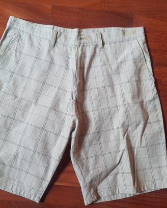 Pantaloncino uomo corti panna a scacchi XXL
