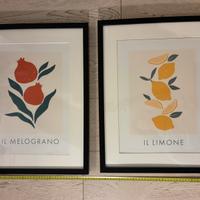 Cornici Ikea Ribba 40x50 legno nero passpartout