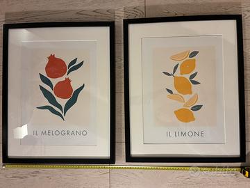 Cornici Ikea Ribba 40x50 legno nero passpartout