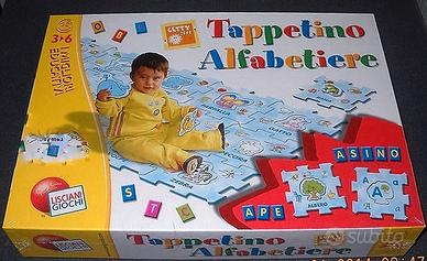 TAPPETINO ALFABETIERE PUZZLE planes 96 tesserine