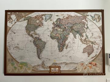 Planisfero National Geographic con cornice