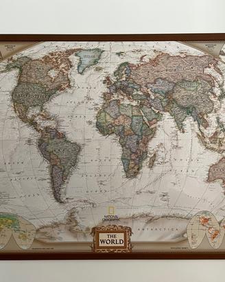 Planisfero National Geographic con cornice