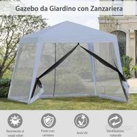 Gazebo da giardino grigio scuro