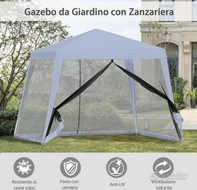 Gazebo da giardino grigio scuro