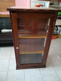 vetrinetta in legno noce 