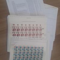 Francobolli fogli Marini Minifogli