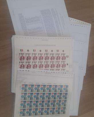 Francobolli fogli Marini Minifogli