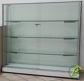 Vetrina espositore con 3 ripiani in vetro