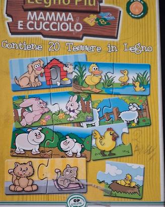 Gioco in legno Lisciani "Legno Più - Mamma e Cucci