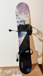 Tavola snowboard donna Roxy con attacchi Union