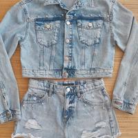 sisley giubbino + pantaloncini di jeans 