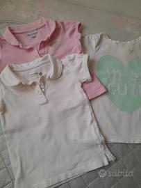 magliette estive per bambine di 6-9 mesi 