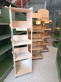 Scaffale espositore in legno
