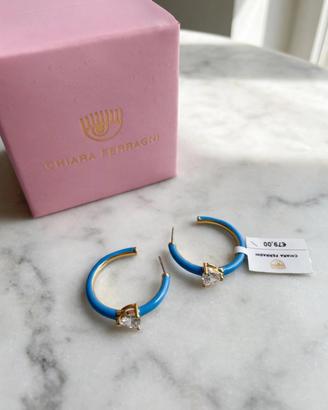 Orecchini Chiara Ferragni Cerchio Blu Elettrico