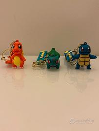 Set 3 Portachiavi Pokémon Starter 1 Gen Kanto