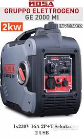 GENERATORE 2KW INVERTER MOSA GE 2000 MI SILENZIATO