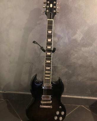 Epiphone SG modern figured trans black fade