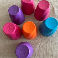 Set 6 bicchieri plastica per bambini