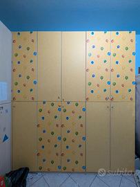 Armadio a 6 ante con tappezzeria da bambini