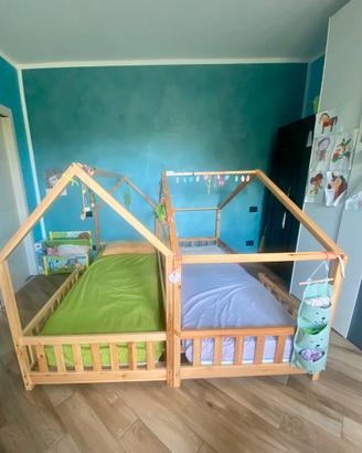 Letto a casetta montessori