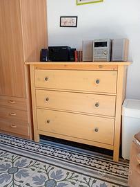 Cassettiera IKEA Hemnes 3 cassetti gialla – 110x51
