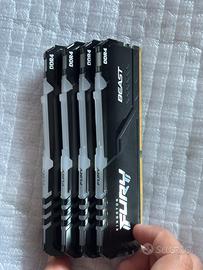 Kingston DDR4 16GB 3600MHz CL16 — 4 moduli (64GB)