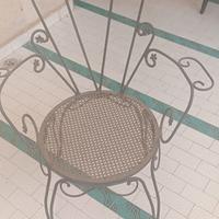 6 sedie in ferro pieno anni 50 vintage 