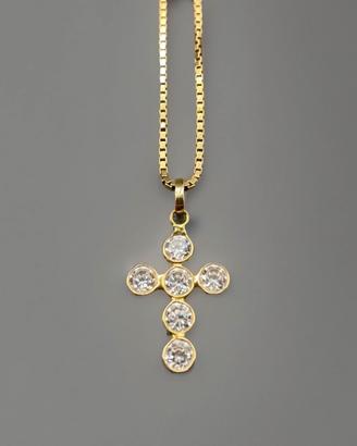 Collana Con Croce Oro Giallo 750 Diamanti 6,6 gr.