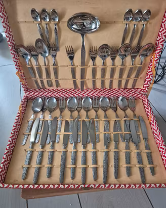 Servizio Posate Vintage Inox 41 Pezzi e valigetta
