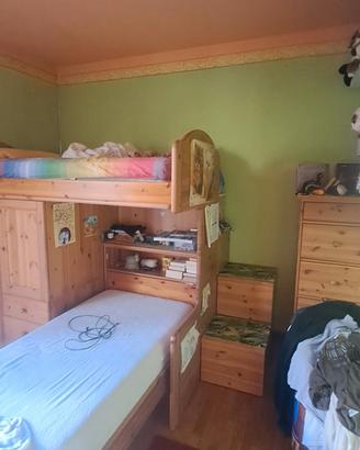 letto a castello in legno massello