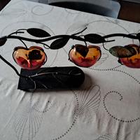 portacandela in ferro e vetro