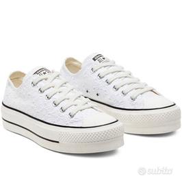 Converse hotsell ricamate bianche